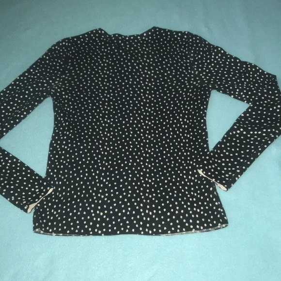 ANN TAYLOR silk blend long sleeve button up dark navy lightweight sweater size S - Picture 2 of 10